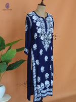 Modal Hand Embroidery Chikankari Straight Kurti