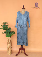 Modal Lucknawi Chikankari Straight Kurti