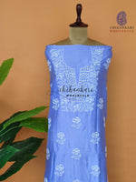 Un-stitched Chanderi Chikankari Kurtis