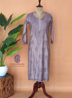 chanderi chikankari kurti buy wholesale price lucknow | Buy lucknowi chikankari kurti cheap rates | buy chikankari chanderi kurti for boutique