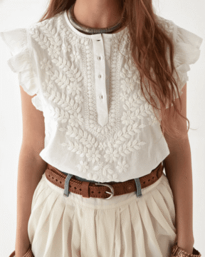 Cambric Cotton white Chikankari shirt kurta wholesale with Ghaas Patti embroidery