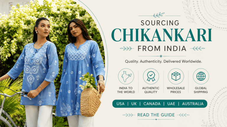 How to Source Chikankari from India for the USA, UK, Canada, UAE & Australia
