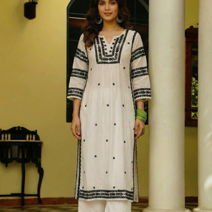 Rayon Ghaas Patti Chikankari Straight Kurti Rayon Ghaas Patti Chikankari straight kurti wholesale