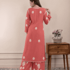 Wholesale Lucknow Chikankari clothing and fabric from Lucknow India, hand embroidered Chikan kurtis, kurta sets, suits, sarees, dupattas and dress material (4)