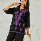 Wholesale Lucknow Chikankari clothing and fabric from Lucknow India, hand embroidered Chikan kurtis, kurta sets, suits, sarees, dupattas and dress material in (