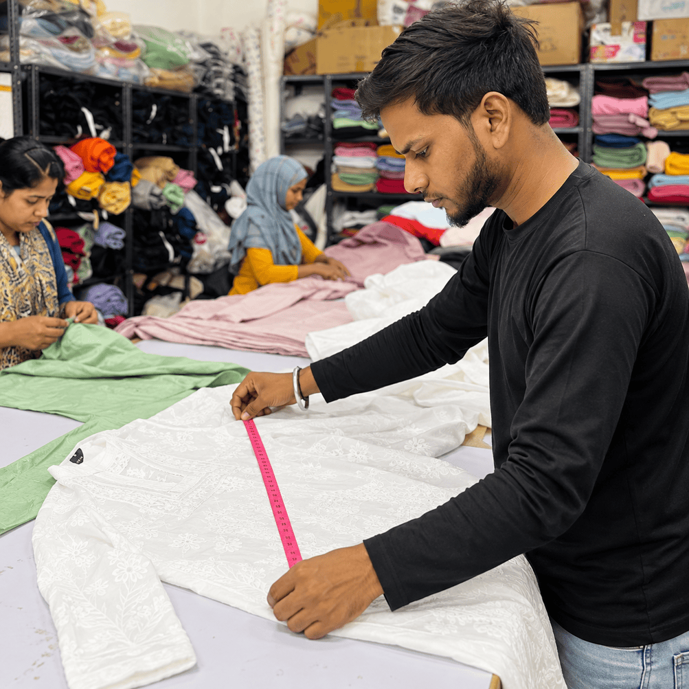 Authentic handmade Lucknow Chikankari garments produced for wholesale buyers, boutiques and fashion businesses