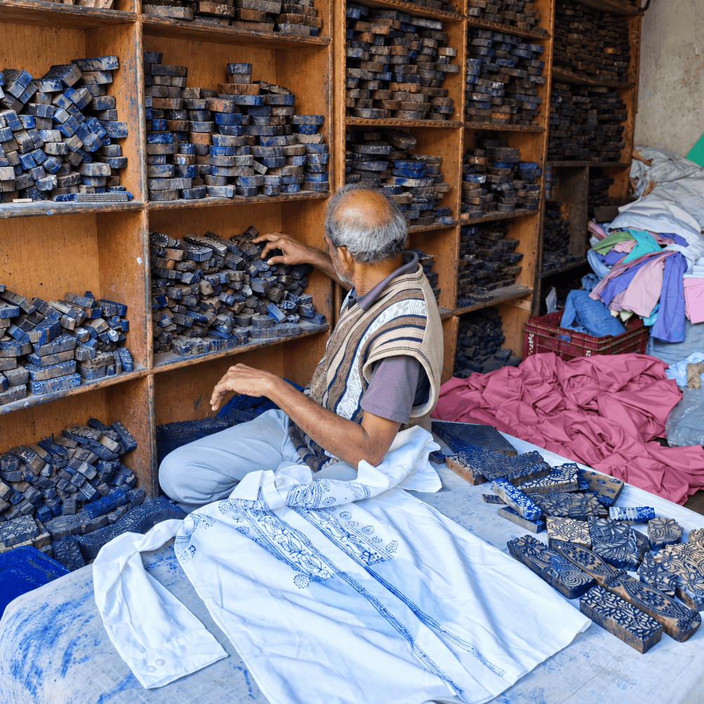 Experienced Chikankari karigars creating authentic hand embroidered garments in Lucknow with delicate threadwork, floral patterns and traditional craftsmanship.